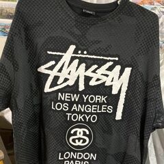 ステューシーTシャツ　XLラージ　カーボン迷彩柄の画像