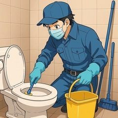 トイレ清掃します！