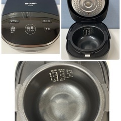 R071 ☀️ SHARP 炊飯ジャー 3合炊き 20年製 KS-CF05B ⭐ 動作確認済 ⭐ クリーニング済の画像