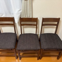 折りたたみダイニングチェア3脚セットの画像
