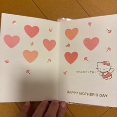 母の日カード　キティちゃん　メッセージカード②の画像