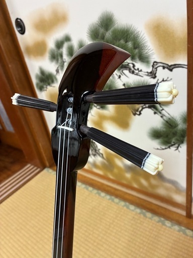 10月17日終了！！沖縄三線！新品！黒木！上質黒檀！真壁型 ！本蛇皮　本張り【一枚張り】②