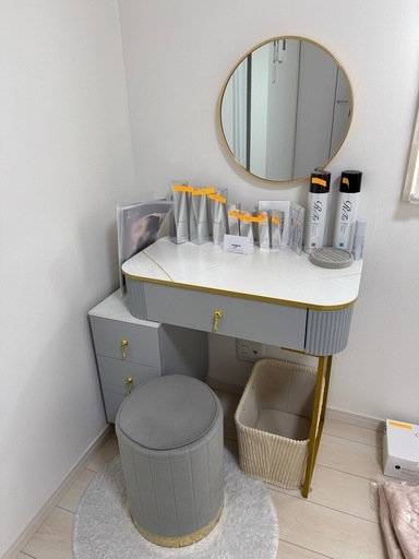 デスク・イスセット ドレッサー 机　エステ