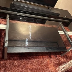 センターテーブル　ガラス　黒の画像