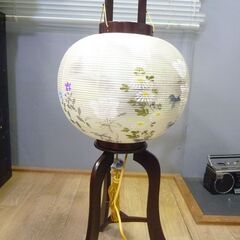 盆提灯 行灯 特性ワイン塗11号絹二重絵の画像