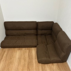 L字ソファー　引き取りに来てくれる方限定です。の画像