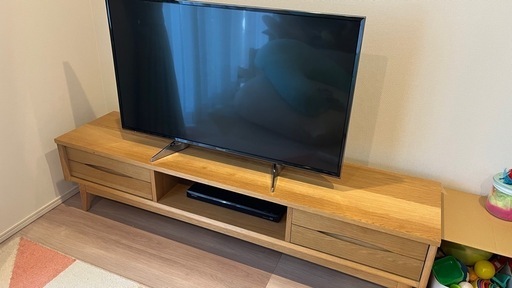 unico シグネ テレビボード 幅160cm ナチュラル｜北欧テイスト・美品