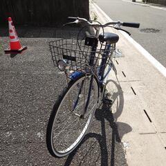 青色26インチシティサイクルの画像