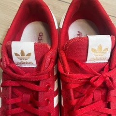 アディダス］adidas ADICOURT レッド/ホワイト アディダスジャパン正規品　美品Ｂクラス　26.5センチの画像