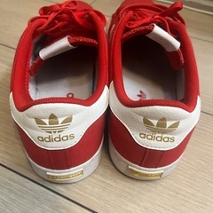 アディダス］adidas ADICOURT レッド/ホワイト アディダスジャパン正規品　美品Ｂクラス　26.5センチの画像