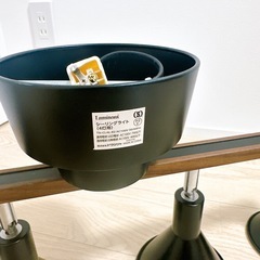 【美品】4灯シーリングライト ブラック×木目の画像