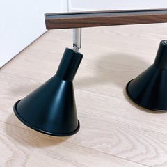 【美品】4灯シーリングライト ブラック×木目の画像