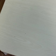 ニトリ　机　センターテーブル　白　木目　折りたたみ可能　120cmの画像