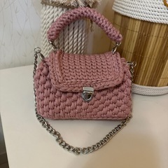 デニムぽこぽこ編みショルダーバッグ♡の画像