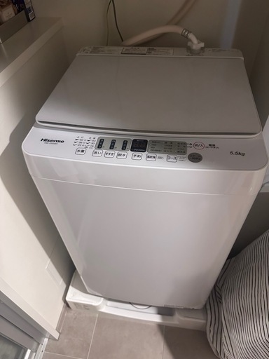 Hisense 全自動洗濯機 HW-G55BK1（洗濯5.5kg / 簡易乾燥機能 / 上開き）