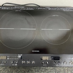 ●2口IHクッキングヒーター アイリスオーヤマ / IHK-W13S-B / 2022年製の画像