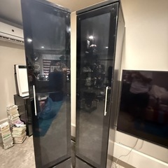 ✨美品✨ 黒ガラス扉付き収納棚 早い者勝ち！の画像