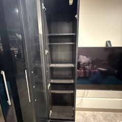 ✨美品✨ 黒ガラス扉付き収納棚 早い者勝ち！の画像