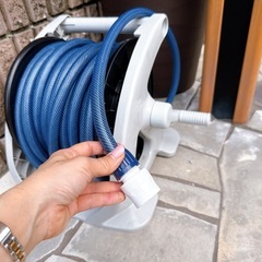 買ったばかりの散水ホースの画像