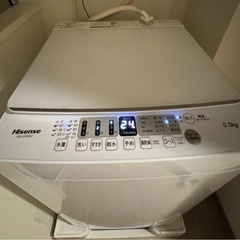 Hisense 全自動洗濯機 HW-G55BK1（洗濯5.5kg / 簡易乾燥機能 / 上開き）の画像