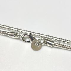新品未使用☆925刻印入りスネークネックレスの画像