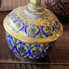 タイ王国伝統工芸キャンディポット５個セットの画像