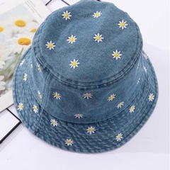 SHEIN お花刺繍デニムバケハ フリーサイズ 未使用の画像