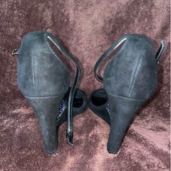 DIANA ダイアナ　ウエッジ　サンダル　ブラックの画像
