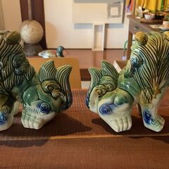 シーサー（緑）ペアの画像