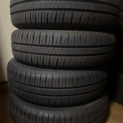 ミシュラン 155/65 R14 タイヤ 4本セット と、純正 日産ホイールキャップ を販売します。の画像