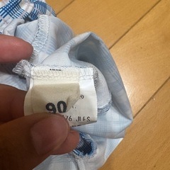 チェック リボン 水着ベビー キッズ90cmの画像