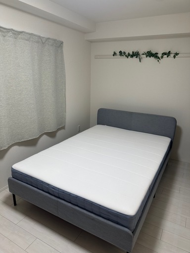 ベッドフレーム マットレス付き IKEA ダブル