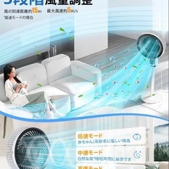 サーキュレーター 扇風機 静音【2025新登場 薄型ボディ&4D送風&猛暑対策】の画像