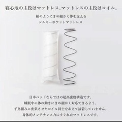 【中古新しめ】日本ベッドマットレス18万相当&無印良品フレームの画像