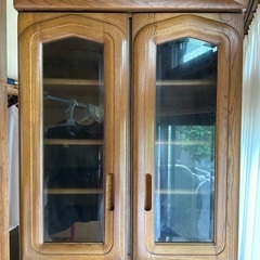 レンジ台木製キャビネットの画像