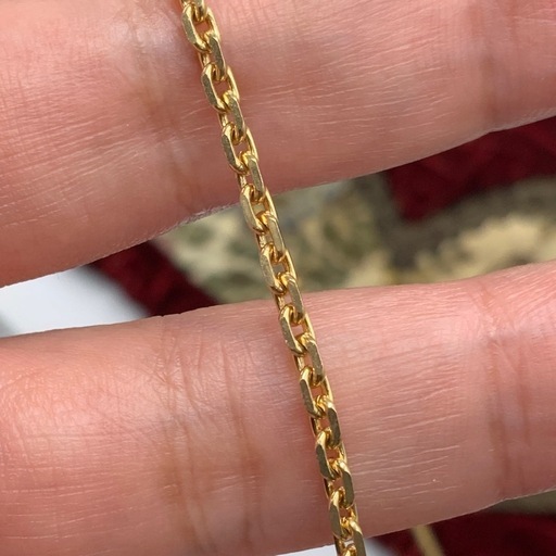 K18 小豆チェーン　ネックレス　20.1g 約69.5cm 幅2.7mm