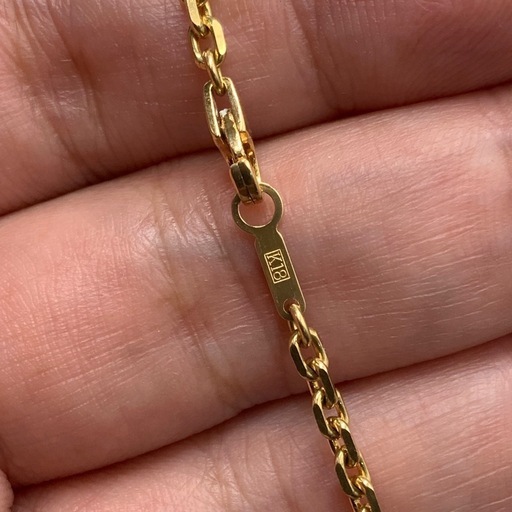 K18 小豆チェーン　ネックレス　20.1g 約69.5cm 幅2.7mm