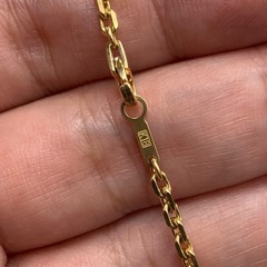 K18 小豆チェーン　ネックレス　20.1g 約69.5cm 幅2.7mmの画像