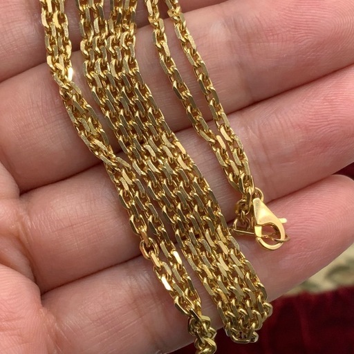 K18 小豆チェーン　ネックレス　20.1g 約69.5cm 幅2.7mm