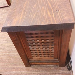天然木テーブル椅子付き、オーク家具　の画像