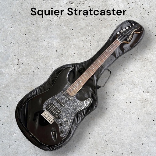 美品】Squier Stratcaster Standard BLK Sケース