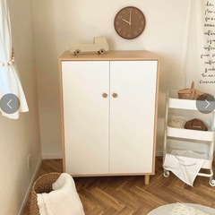 キッズクローゼット キッズチェスト木製韓国インテリアの画像