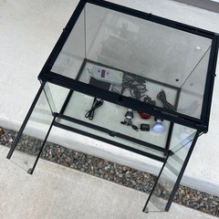 爬虫類用水槽　飼育ゲージ　サーモスタット　暖突　UVライト 保温ライト　フトアゴヒゲトカゲ　ヒーターの画像