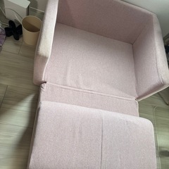 ピンク ソファー （ソファベッド）2人がけ  の画像