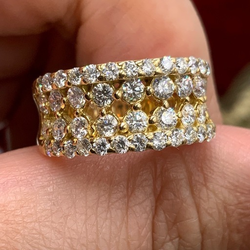 K18 ダイヤモンドリング　7.5g 1.71ct 約14.5号