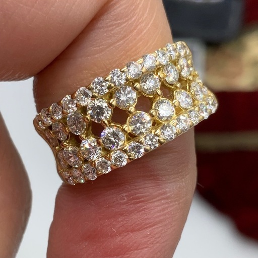 K18 ダイヤモンドリング　7.5g 1.71ct 約14.5号