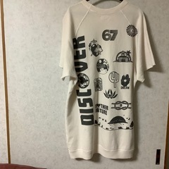 ハリウッド　ランチ　マーケット　半袖　スエット　Tシャツ　トレーナー　生成り　2の画像