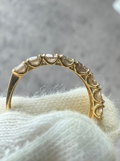 K18 ハーフエタニティリング　D1.75ct 2.0g 12号