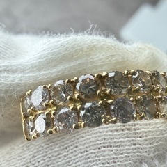 K18 ハーフエタニティリング　D1.75ct 2.0g 12号の画像
