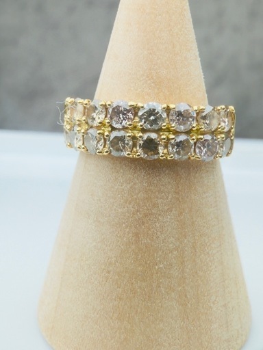 K18 ハーフエタニティリング　D1.75ct 2.0g 12号